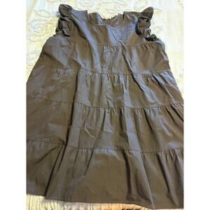 Black Tiered Babydoll Dress by Umgee Large